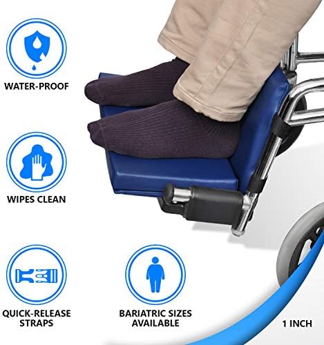 Nyortho Wheelsair Foot -Rester Extender Pading Reting - מגן כרית רגליים + תיק נשיאה | מאבטח בקלות עם רוחב